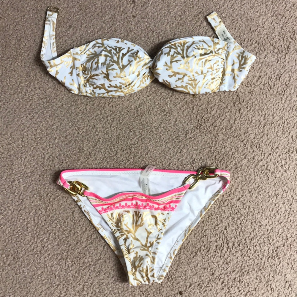 Coral print bikini